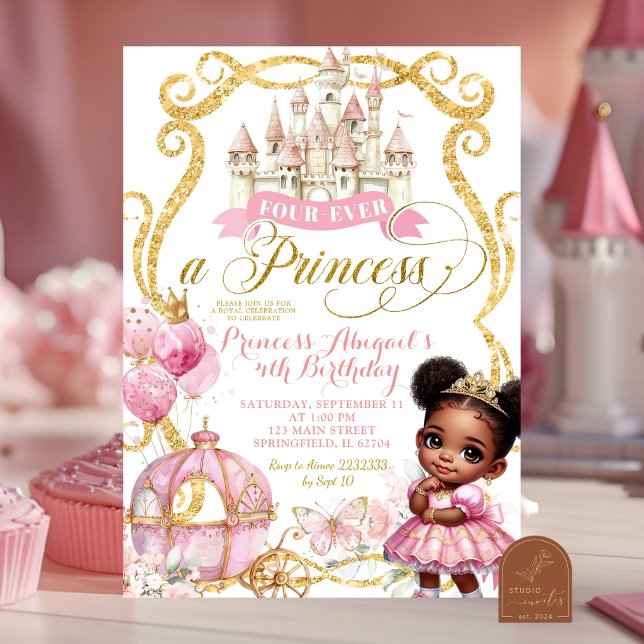 Convites Princesa Afro Africana Para Sempre uma princesa (Criador carregado)