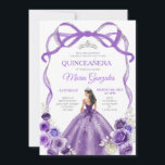 Convites Princesa Arco Roxa Garota da Prata Quinceañera<br><div class="desc">ARCO Roxo EDITÁVEL Princesa Prata Garota Silver Quinceañera Convite Princesa Roxo Elegante Princesa Floral Dresses Quinceañera 15 Girl Birthday Convidam Coroa Prateada Mis Quince Anos 15</div>