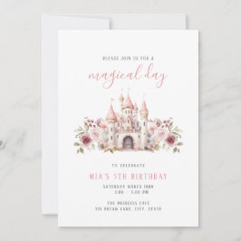 Convites Princesa Castle Birthday Invitation Girls