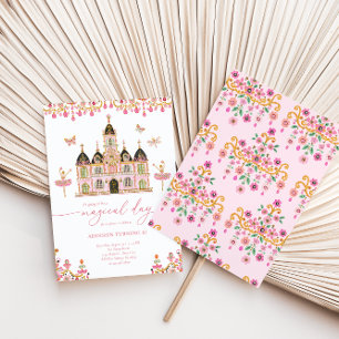 Convites Princesa Castle Girls Coquette Aniversário