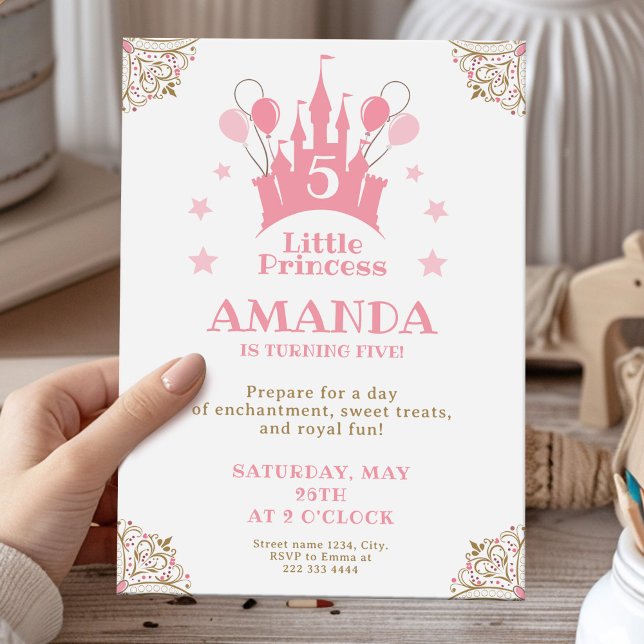 Convites Princesa Castle Magical Birthday Bash (Criador carregado)
