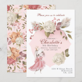 Convites Princesa Coelho Festa de aniversário Personalizada