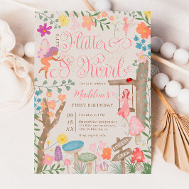 Convites Princesa cogumelos flores primeiro aniversario