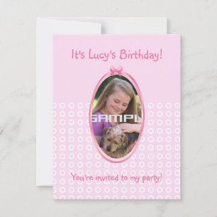 Convites Princesa de Fairytala no Partido de Birthaday Rosa