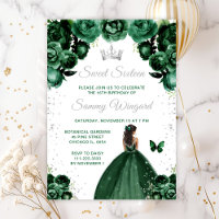 Princesa de Pele Morena Escura e Verde Escuro Doce