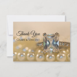 Convites Princesa Diamond Pearl Wedl Flat Obrigado Nota