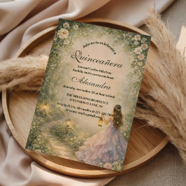 Convites Princesa do Bosque Encantado Quinceañera