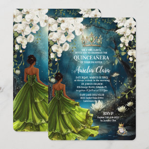 Convites Princesa e o Sapo Noite Estrelada Quinceanera 16