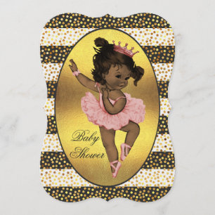 Convites Princesa Étnica Ballerina Strips Chá de fraldas