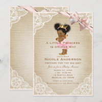 Princesa Étnica Chá de Bebê Vintage Rústico Menina