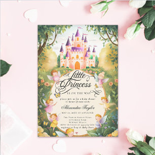 Convites Princesa Fairytalle Castle Fairies Baby Girl Chá