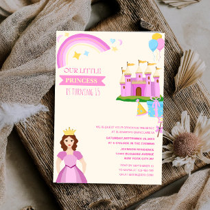 Convites princesa fofa, vibrante e única quinceñera