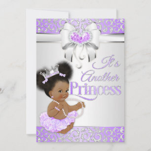 Convites Princesa Lilac e Diamante Prateado Afro-Americana