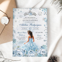 Princesa Real Azul Aniversário de 16 Anos Mexicana