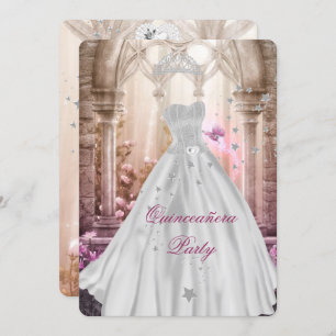 Convites Princesa Rosa, 15 de Quinceanera Magia, Aniversári