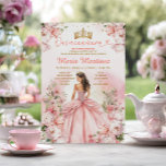 Convites Princesa Rosa Vestida Floral Dourada Mis Quince<br><div class="desc">Princesa Rosa Rosa Dress Floral Dourado Mis Quince Convite Quinceañera 15 Anos,  16º aniversário Dourado Glitter</div>