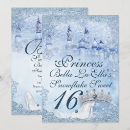 Convites Princesa Snowflake Sweet 16 Mis Quince