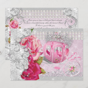 Convites Princesa Sweet 16 Quince Anos Bling Carruagem