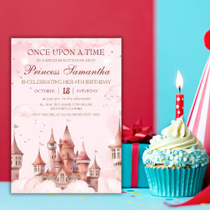 Convites Princesa terceiro aniversário conto de fadas mágic