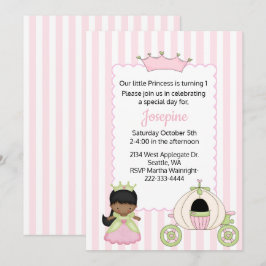 Convites Princesa Themed Baby Girl Primeiro Aniversário