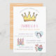 Convites Princesa Unicorn & Castle Fairytale Festa de anive (Frente/Verso)