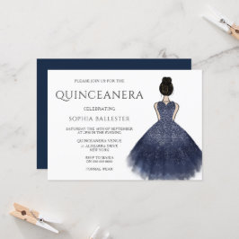Convites Princesa Vestida Nany Indigo Wonderland Quinceaner