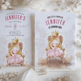 Convites Princesa Whimsical Primeiro Aniversário