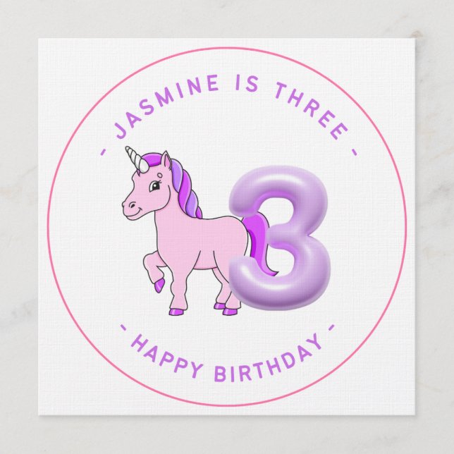 Convites princesas aniversário de 3 anos (Frente)