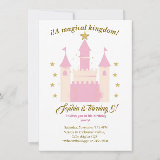 Convites Princess and Castle Birthday Invitation | "Childre