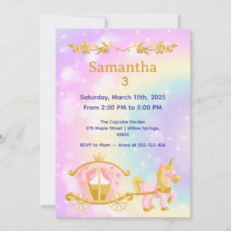 Convites Princess Birthday Samantha 3 Birthday Party