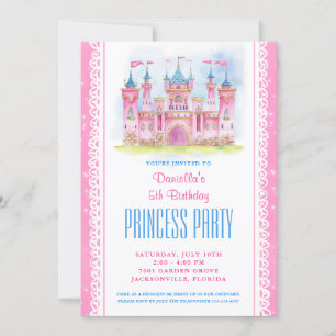 Convites Princess Castle Birthday