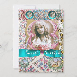 CONVITES PRINCESS SWEET 16 FESTA DE ANIVERSÁRIO, GEMSTONES 