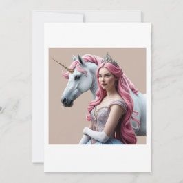 Convites princesse et licorne