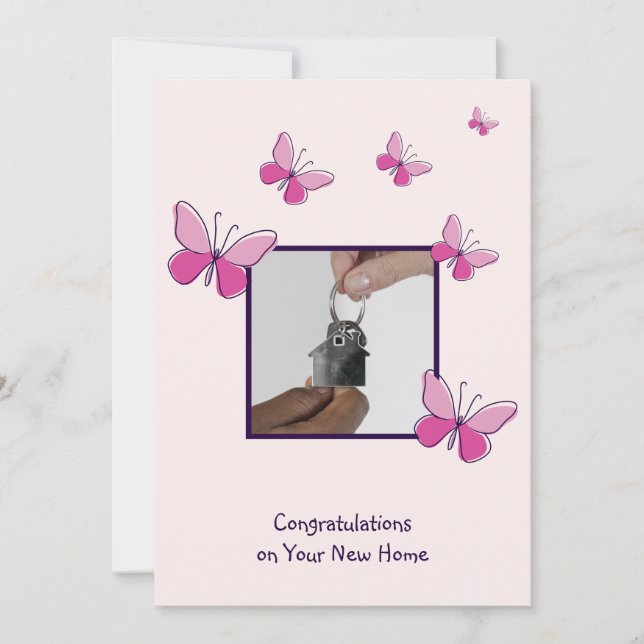 Convites Principais Parabéns de fotos na sua nova placa pri (Frente)