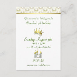 Convites Príncipe Aniversário de Little Boy