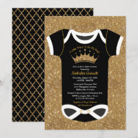 Príncipe pequeno Preto & chá de fraldas Dourado