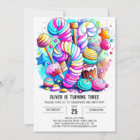 Printable Birthday Pastel Candyland