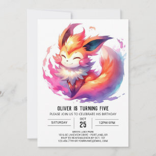 Convites Printable Fox Birthday