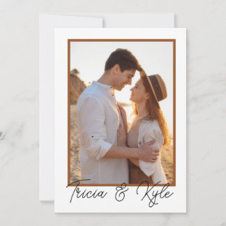Convites Printable minimalist four-photo wedding