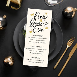 Convites Printable New Years Eve Menu