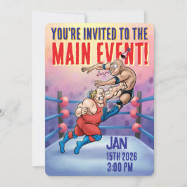 Convites Pro Wrestling Birthday Main Event