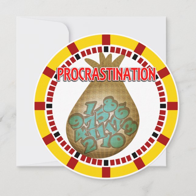 Convites Procrastination is a Thief of Time (Frente)