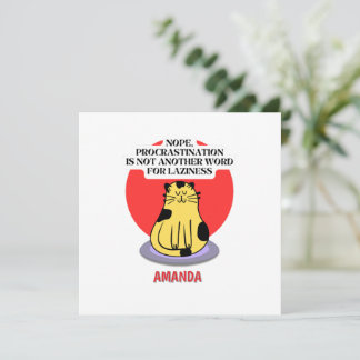 Convites Procrastination Theme Cat's Meme