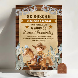 Convites Procura-se Aniversário de Cowboy Mexicano Wanted