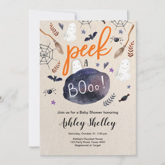 Convites Procure um Chá de fraldas neutro para o Dia das Br (Frente)