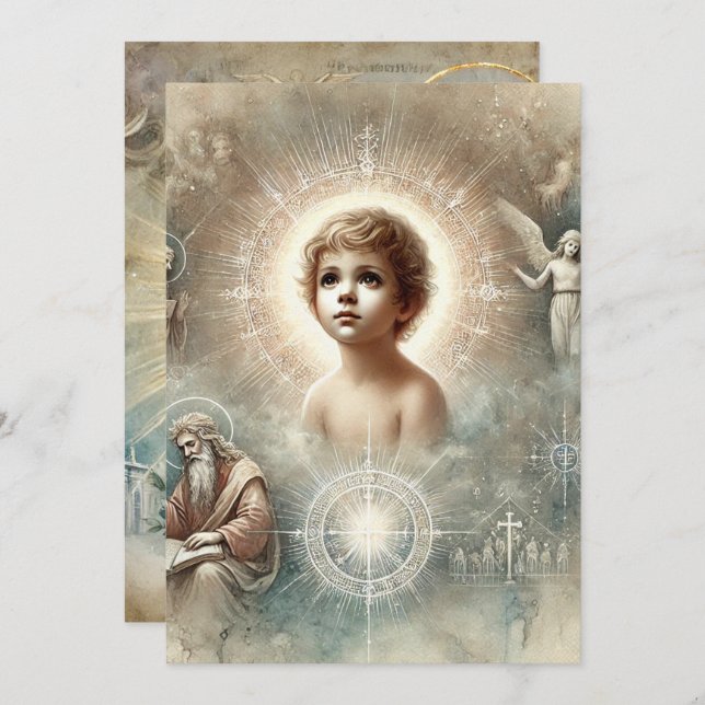 Convites Profecia Bíblica Imprimível de Jesus Scrapbook (Frente/Verso)