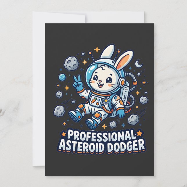 Convites Professional Asteroid Dodger Bunny (Frente)