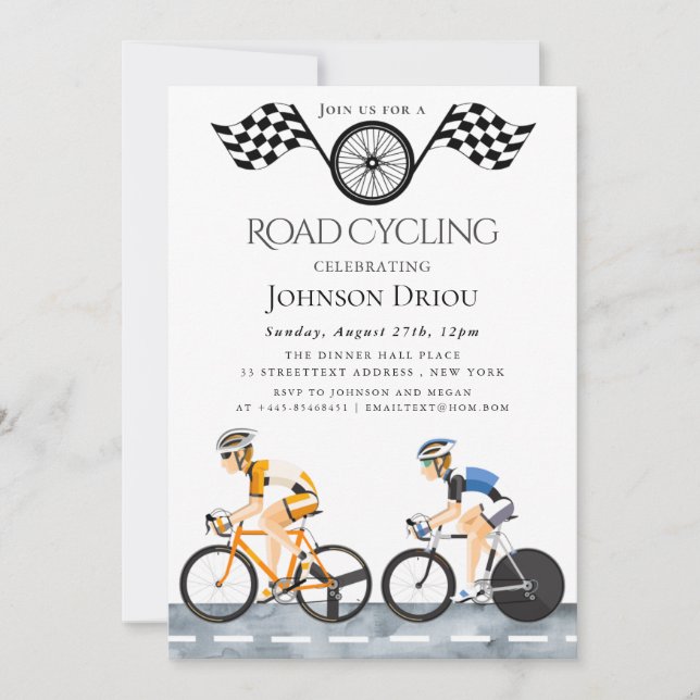 Convites Professional Cycling Race Sports Invitation (Frente)
