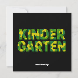 Convites Professor Camouflage Meninos do Jardim de Infância
