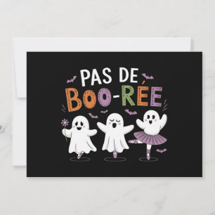 Convites Professor de Dança de Balé Fantasma Pas de BOO-ree